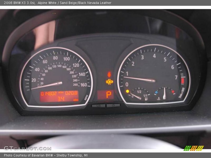 Alpine White / Sand Beige/Black Nevada Leather 2008 BMW X3 3.0si