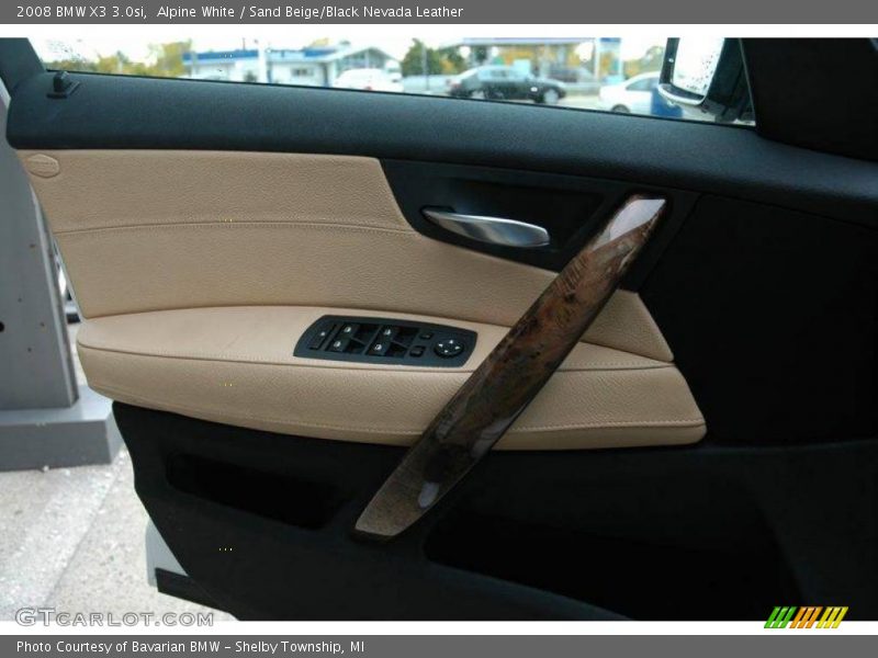 Alpine White / Sand Beige/Black Nevada Leather 2008 BMW X3 3.0si
