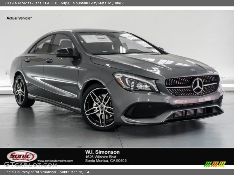 Mountain Grey Metallic / Black 2019 Mercedes-Benz CLA 250 Coupe