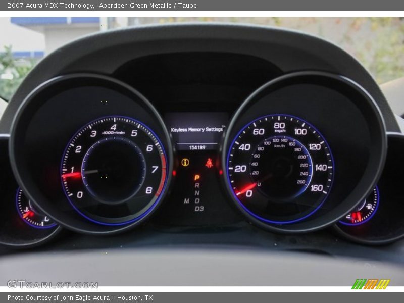 Aberdeen Green Metallic / Taupe 2007 Acura MDX Technology