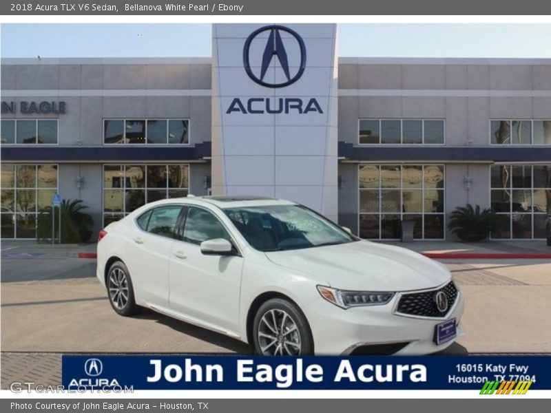 Bellanova White Pearl / Ebony 2018 Acura TLX V6 Sedan