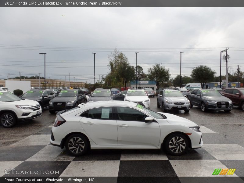 White Orchid Pearl / Black/Ivory 2017 Honda Civic LX Hatchback