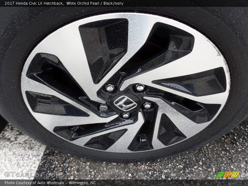 White Orchid Pearl / Black/Ivory 2017 Honda Civic LX Hatchback