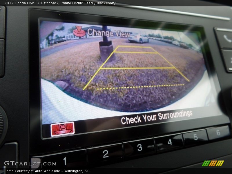 White Orchid Pearl / Black/Ivory 2017 Honda Civic LX Hatchback