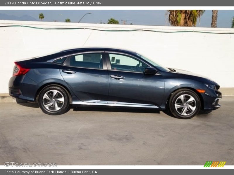 Cosmic Blue Metallic / Gray 2019 Honda Civic LX Sedan
