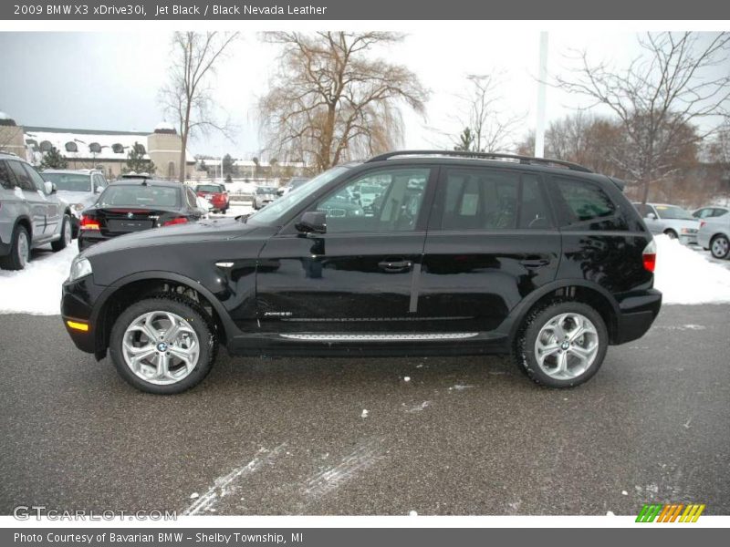 Jet Black / Black Nevada Leather 2009 BMW X3 xDrive30i