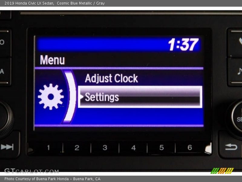Cosmic Blue Metallic / Gray 2019 Honda Civic LX Sedan