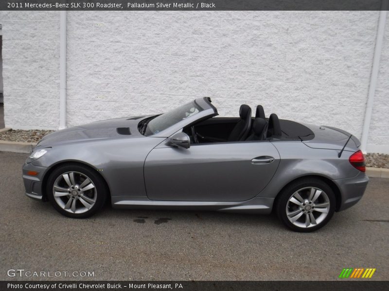 Palladium Silver Metallic / Black 2011 Mercedes-Benz SLK 300 Roadster