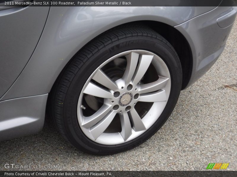 Palladium Silver Metallic / Black 2011 Mercedes-Benz SLK 300 Roadster