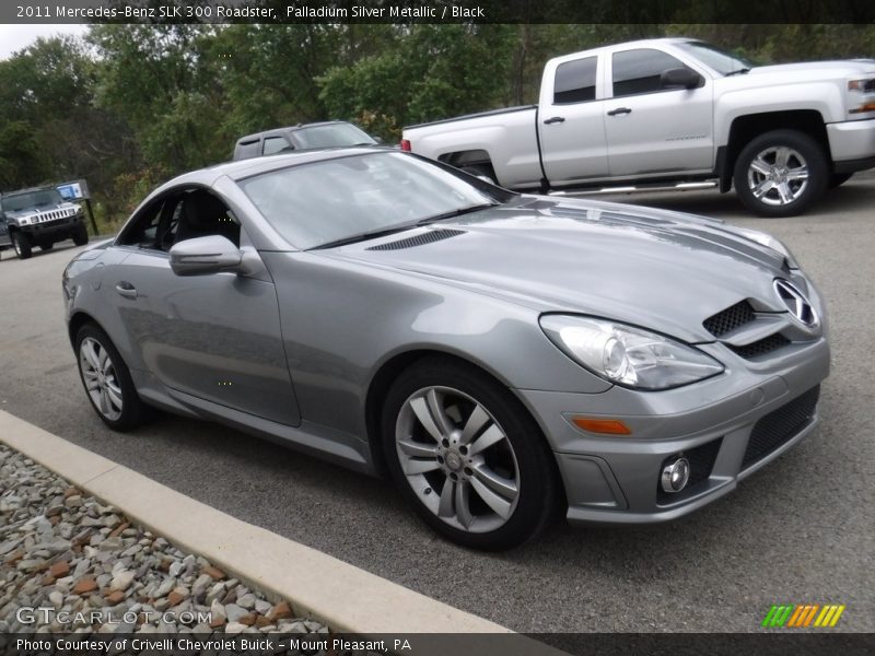 Palladium Silver Metallic / Black 2011 Mercedes-Benz SLK 300 Roadster