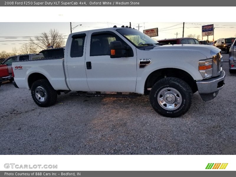 Oxford White / Medium Stone 2008 Ford F250 Super Duty XLT SuperCab 4x4