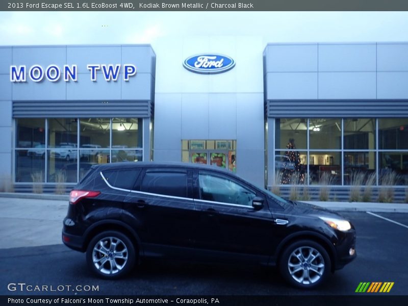 Kodiak Brown Metallic / Charcoal Black 2013 Ford Escape SEL 1.6L EcoBoost 4WD