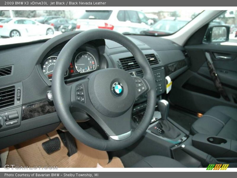 Jet Black / Black Nevada Leather 2009 BMW X3 xDrive30i