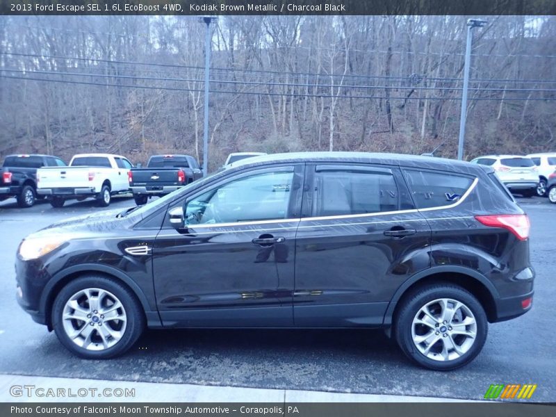 Kodiak Brown Metallic / Charcoal Black 2013 Ford Escape SEL 1.6L EcoBoost 4WD