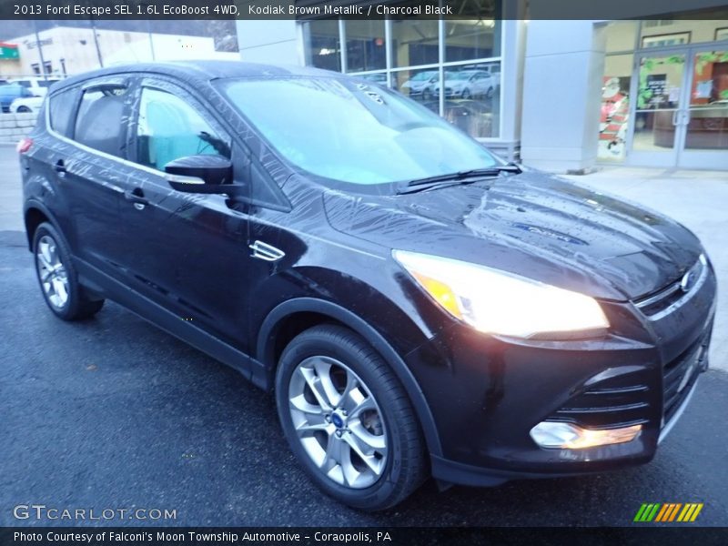 Kodiak Brown Metallic / Charcoal Black 2013 Ford Escape SEL 1.6L EcoBoost 4WD