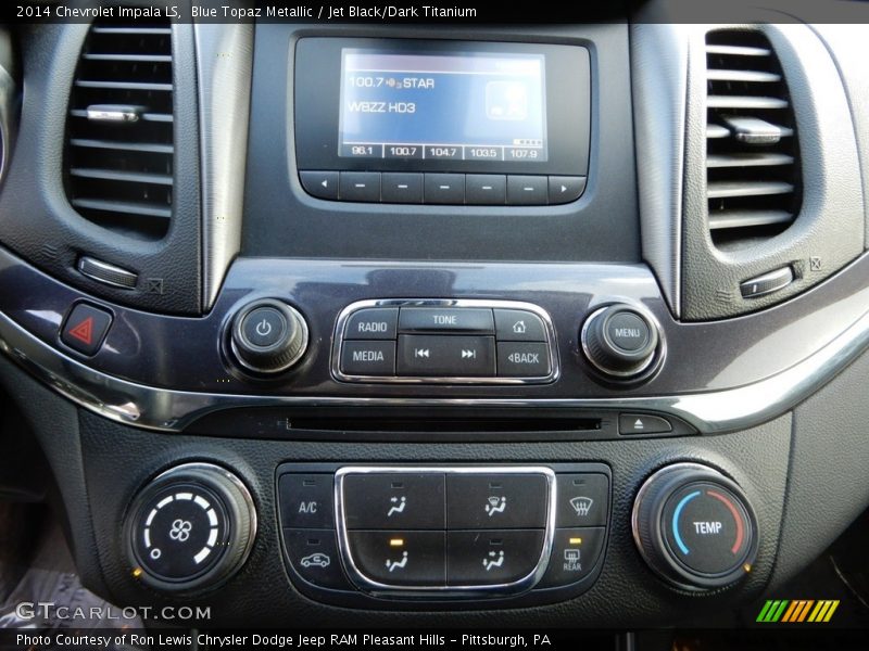 Blue Topaz Metallic / Jet Black/Dark Titanium 2014 Chevrolet Impala LS