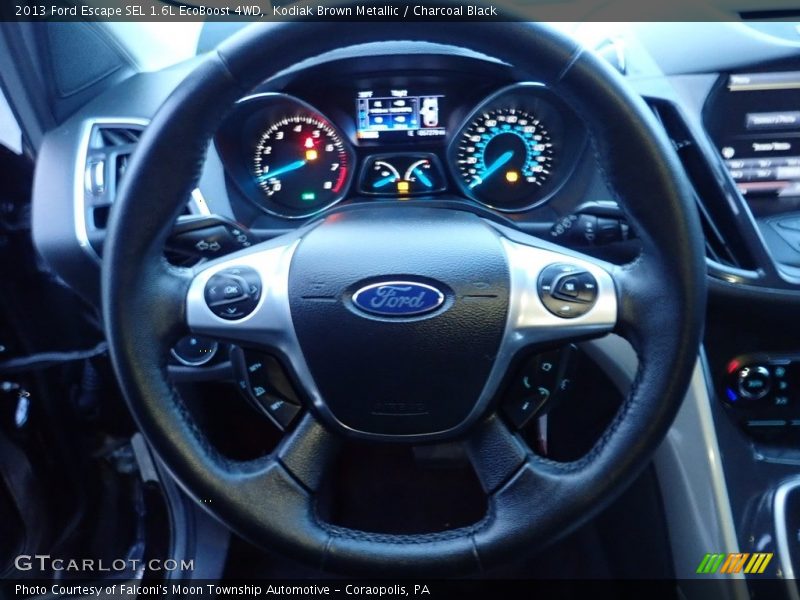 Kodiak Brown Metallic / Charcoal Black 2013 Ford Escape SEL 1.6L EcoBoost 4WD