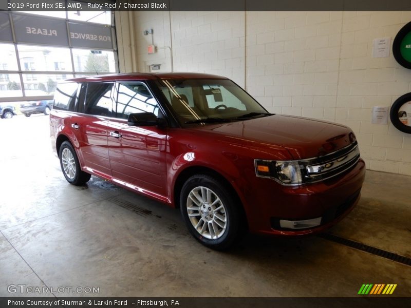 Ruby Red / Charcoal Black 2019 Ford Flex SEL AWD