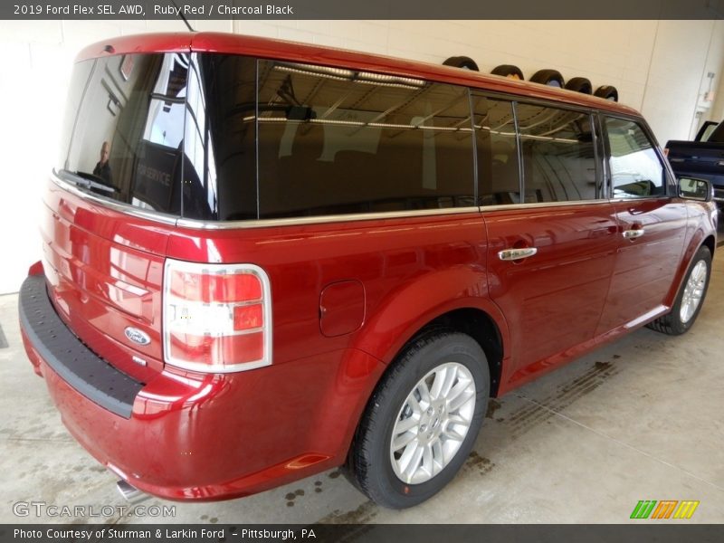 Ruby Red / Charcoal Black 2019 Ford Flex SEL AWD