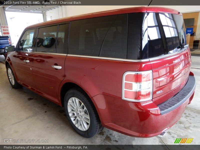 Ruby Red / Charcoal Black 2019 Ford Flex SEL AWD