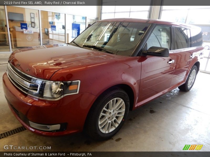 Ruby Red / Charcoal Black 2019 Ford Flex SEL AWD