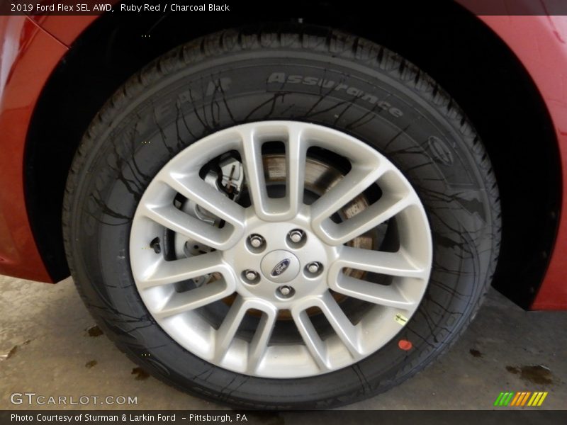 Ruby Red / Charcoal Black 2019 Ford Flex SEL AWD