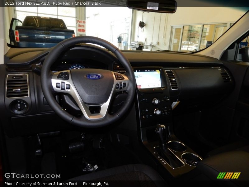 Ruby Red / Charcoal Black 2019 Ford Flex SEL AWD