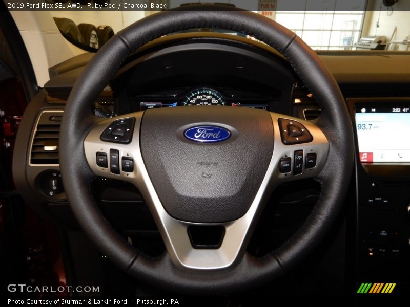 Ruby Red / Charcoal Black 2019 Ford Flex SEL AWD