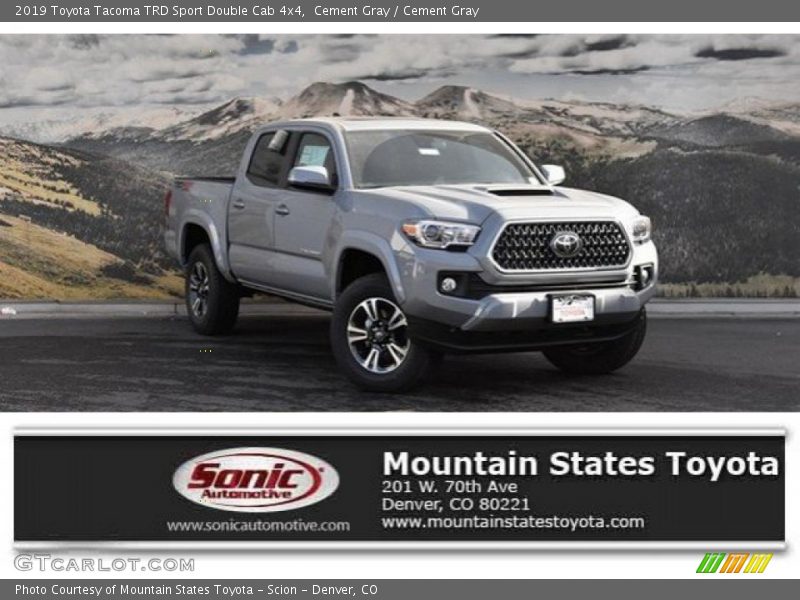 Cement Gray / Cement Gray 2019 Toyota Tacoma TRD Sport Double Cab 4x4