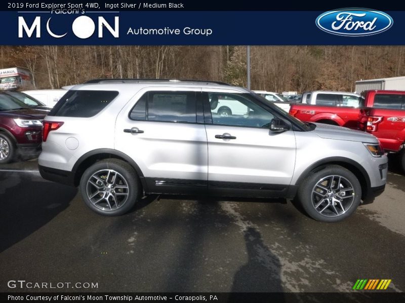 Ingot Silver / Medium Black 2019 Ford Explorer Sport 4WD