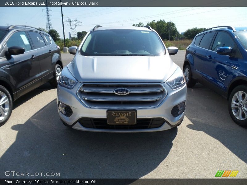 Ingot Silver / Charcoal Black 2018 Ford Escape SEL