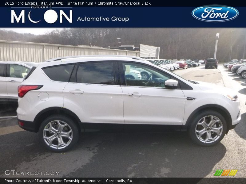 White Platinum / Chromite Gray/Charcoal Black 2019 Ford Escape Titanium 4WD