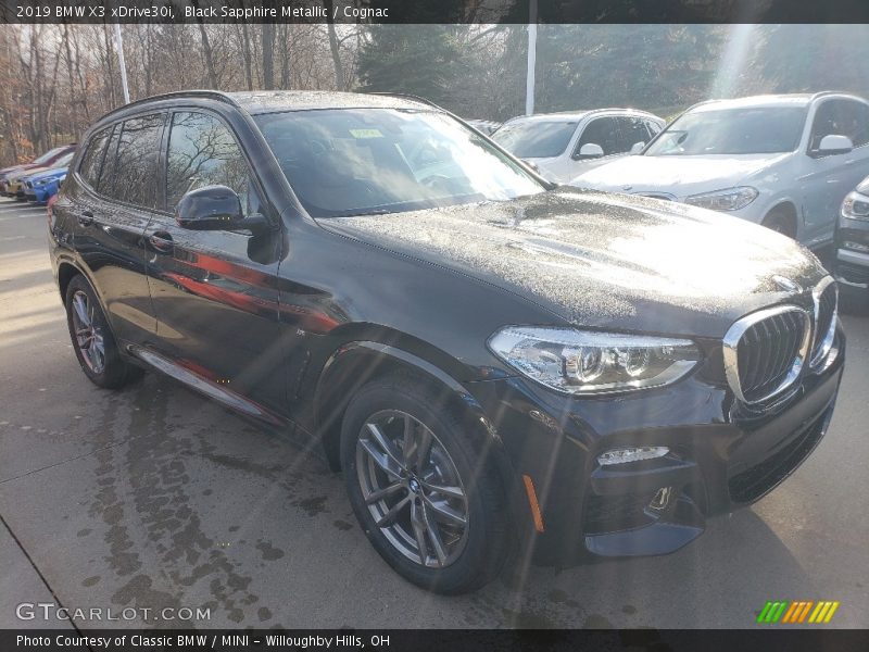 Black Sapphire Metallic / Cognac 2019 BMW X3 xDrive30i