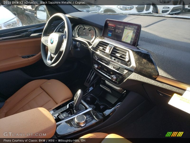 Black Sapphire Metallic / Cognac 2019 BMW X3 xDrive30i