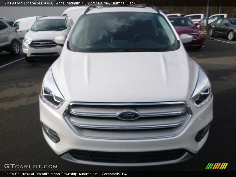 White Platinum / Chromite Gray/Charcoal Black 2019 Ford Escape SEL 4WD