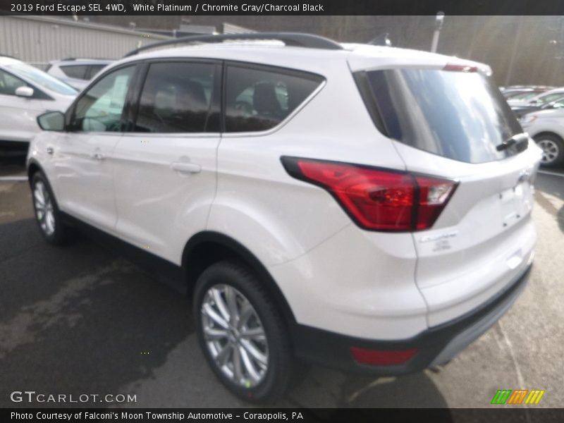 White Platinum / Chromite Gray/Charcoal Black 2019 Ford Escape SEL 4WD