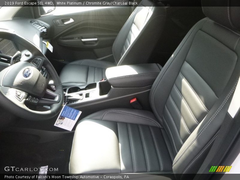 White Platinum / Chromite Gray/Charcoal Black 2019 Ford Escape SEL 4WD