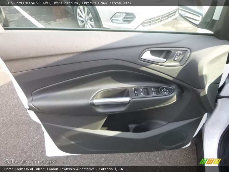 White Platinum / Chromite Gray/Charcoal Black 2019 Ford Escape SEL 4WD
