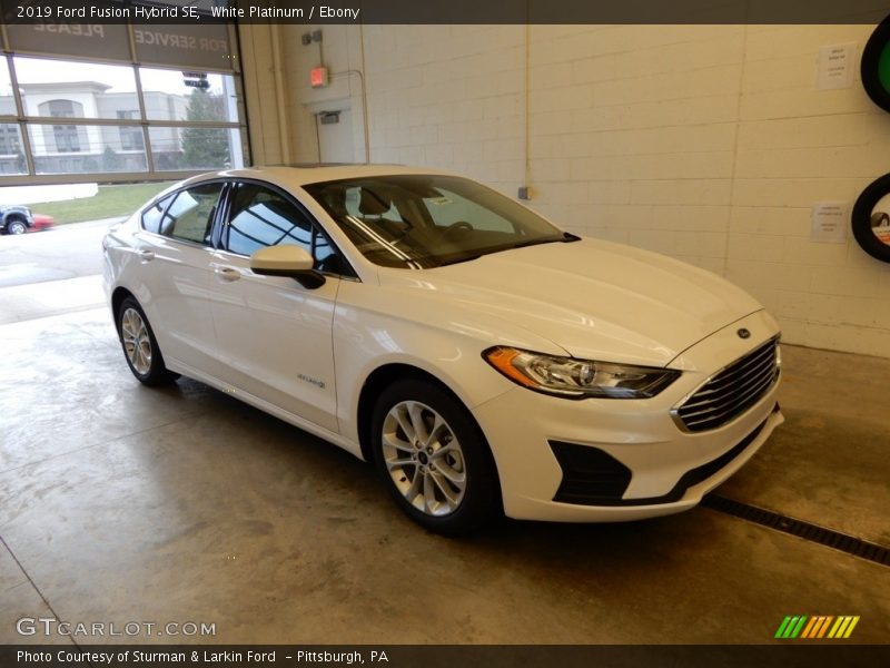 White Platinum / Ebony 2019 Ford Fusion Hybrid SE