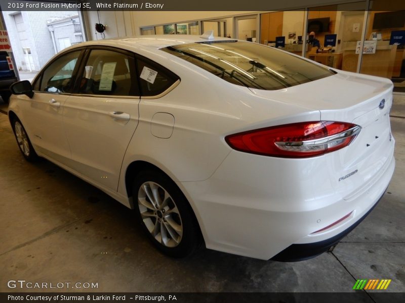 White Platinum / Ebony 2019 Ford Fusion Hybrid SE