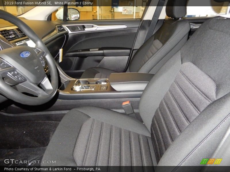 White Platinum / Ebony 2019 Ford Fusion Hybrid SE