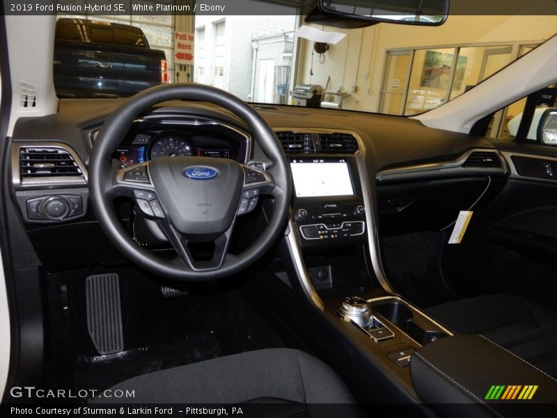 White Platinum / Ebony 2019 Ford Fusion Hybrid SE