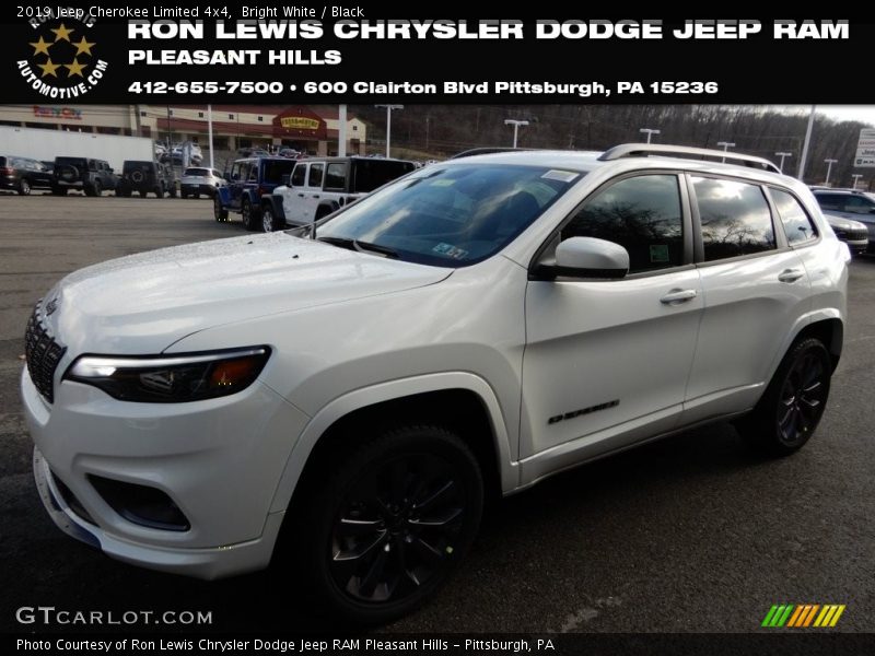 Bright White / Black 2019 Jeep Cherokee Limited 4x4