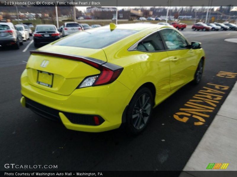 Tonic Yellow Pearl / Black 2019 Honda Civic EX Coupe