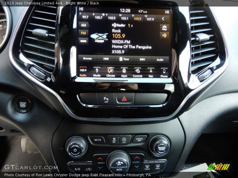 Bright White / Black 2019 Jeep Cherokee Limited 4x4