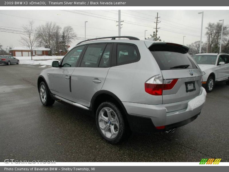 Titanium Silver Metallic / Black Nevada Leather 2009 BMW X3 xDrive30i