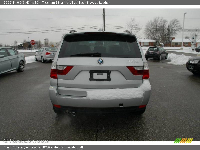 Titanium Silver Metallic / Black Nevada Leather 2009 BMW X3 xDrive30i