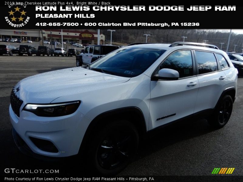 Bright White / Black 2019 Jeep Cherokee Latitude Plus 4x4