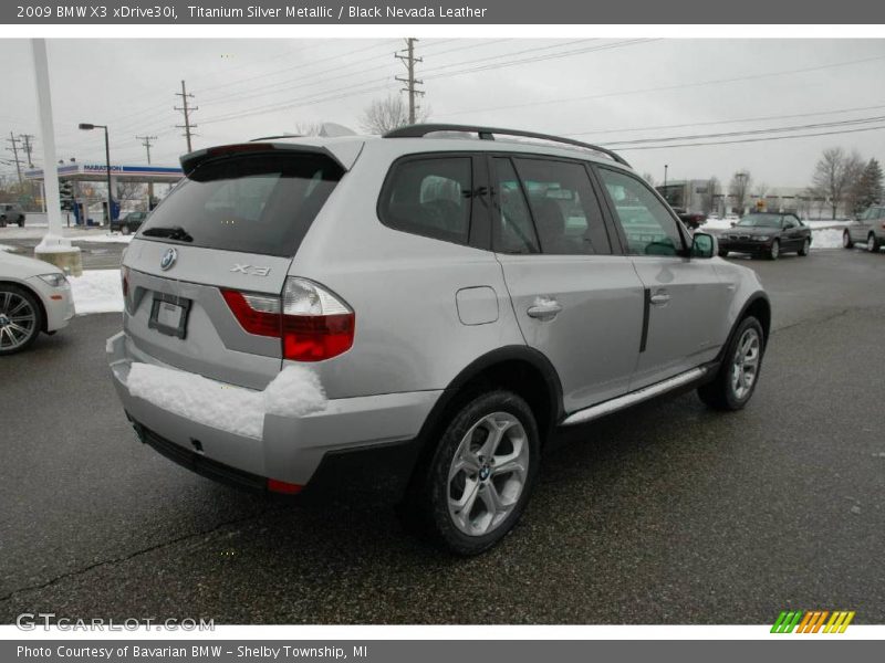 Titanium Silver Metallic / Black Nevada Leather 2009 BMW X3 xDrive30i