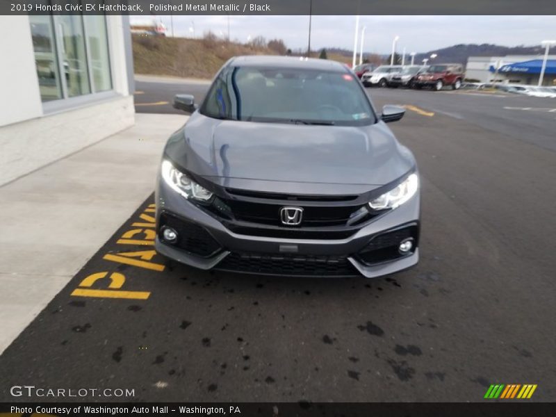 Polished Metal Metallic / Black 2019 Honda Civic EX Hatchback